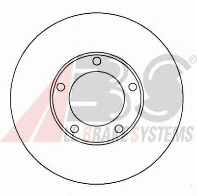 ABS 16235 Front brake disc ventilated 16235