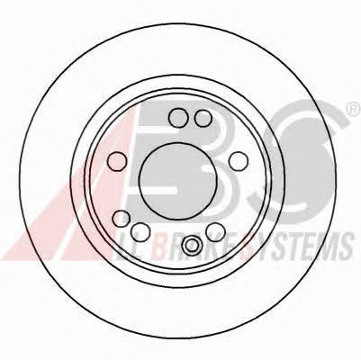 ABS 16257 Front brake disc ventilated 16257