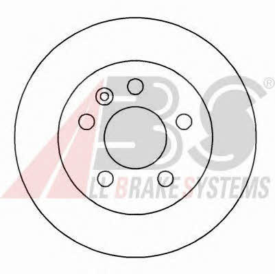 ABS 16280 Unventilated front brake disc 16280