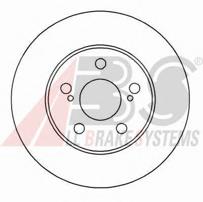 Front brake disc ventilated ABS 16301