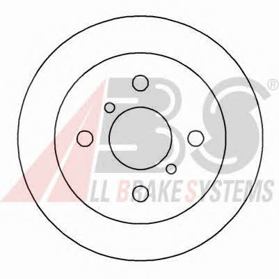 ABS 16320 Rear brake disc, non-ventilated 16320