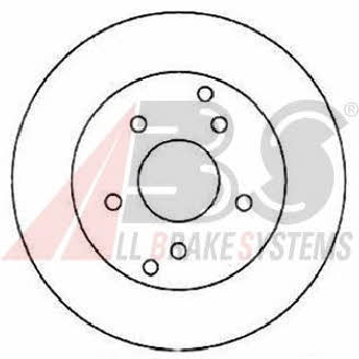 ABS 16401 Rear ventilated brake disc 16401