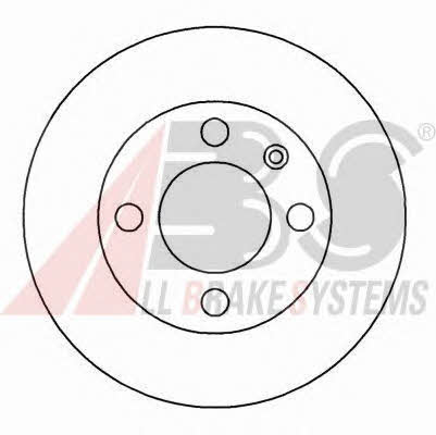 ABS 16884 Unventilated front brake disc 16884