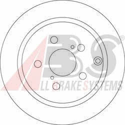 Rear solid brake disc ABS 17512