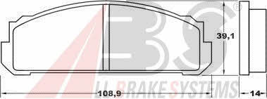 ABS 36002 Brake Pad Set, disc brake 36002