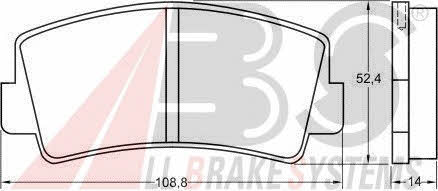 ABS 36071 Brake Pad Set, disc brake 36071