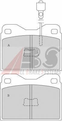 ABS 36091/1 Brake Pad Set, disc brake 360911