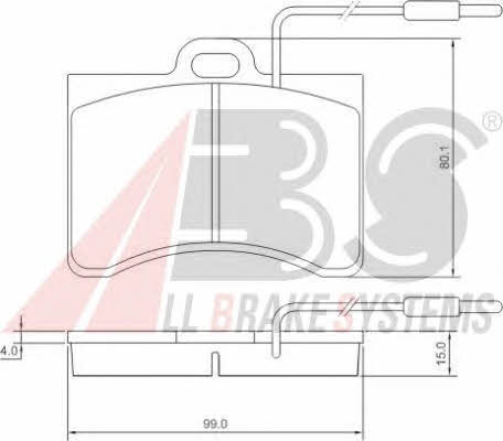 ABS 36099 Brake Pad Set, disc brake 36099