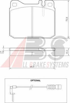 ABS 36105 Brake Pad Set, disc brake 36105