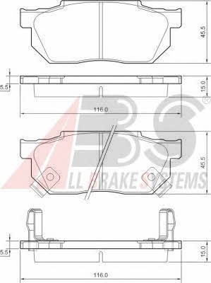 ABS 36167 Brake Pad Set, disc brake 36167