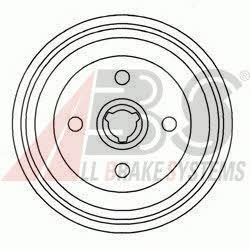 Brake drum Audi: 2328S ABS Rear brake drum