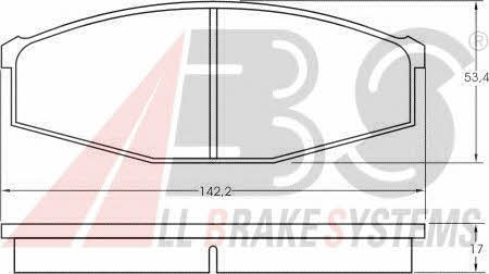 ABS 36473 Brake Pad Set, disc brake 36473