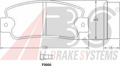 ABS 36518 Brake Pad Set, disc brake 36518