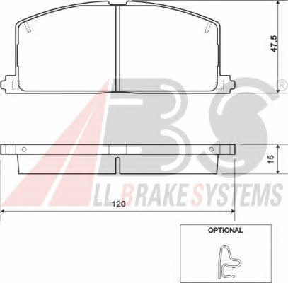 ABS 36535 OE Brake Pad Set, disc brake 36535OE