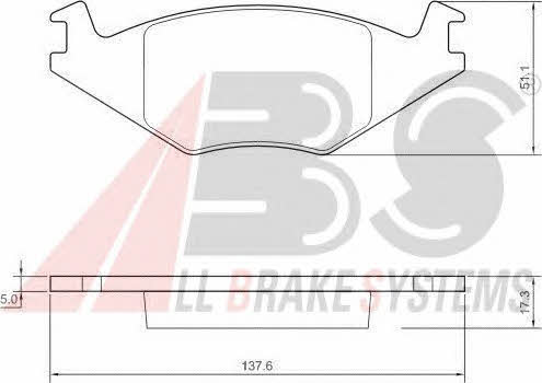 ABS 36539 OE Brake Pad Set, disc brake 36539OE