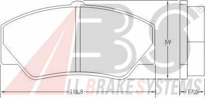 ABS 36578 Brake Pad Set, disc brake 36578