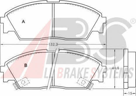 ABS 36616 OE Brake Pad Set, disc brake 36616OE