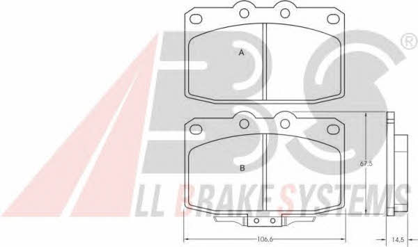 ABS 36625 Brake Pad Set, disc brake 36625