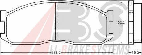 ABS 36642 Brake Pad Set, disc brake 36642