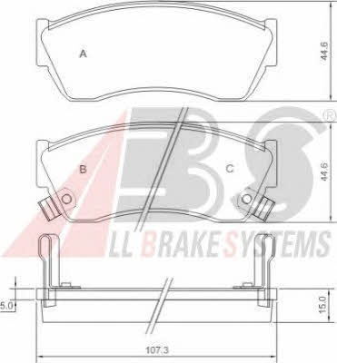ABS 36656 OE Brake Pad Set, disc brake 36656OE
