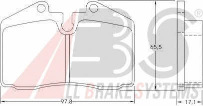 ABS 36662 OE Brake Pad Set, disc brake 36662OE