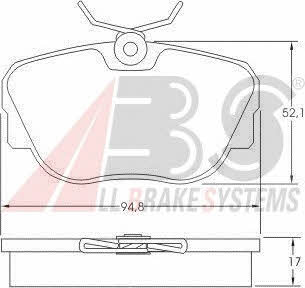 ABS 36664 OE Brake Pad Set, disc brake 36664OE