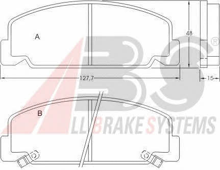 ABS 36669 Brake Pad Set, disc brake 36669