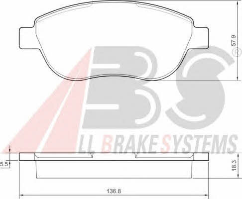 ABS 37418 OE Brake Pad Set, disc brake 37418OE
