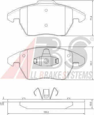 ABS 37429 OE Brake Pad Set, disc brake 37429OE