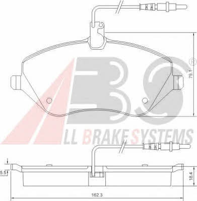 ABS 37431 OE Brake Pad Set, disc brake 37431OE