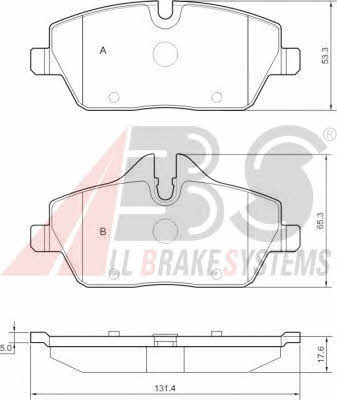 ABS 37434 OE Brake Pad Set, disc brake 37434OE