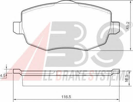 ABS 37444 Brake Pad Set, disc brake 37444