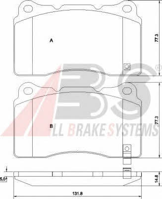 ABS 37447 OE Brake Pad Set, disc brake 37447OE