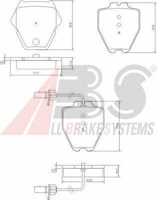 ABS 37448 OE Brake Pad Set, disc brake 37448OE