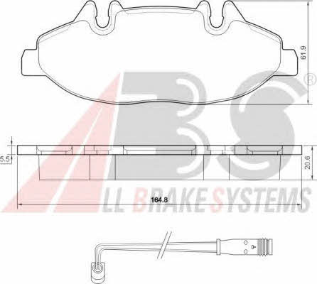 ABS 37449 OE Brake Pad Set, disc brake 37449OE