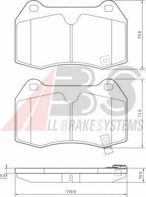 Disc brake pad set Honda Integra: 37451 ABS Brake pad set