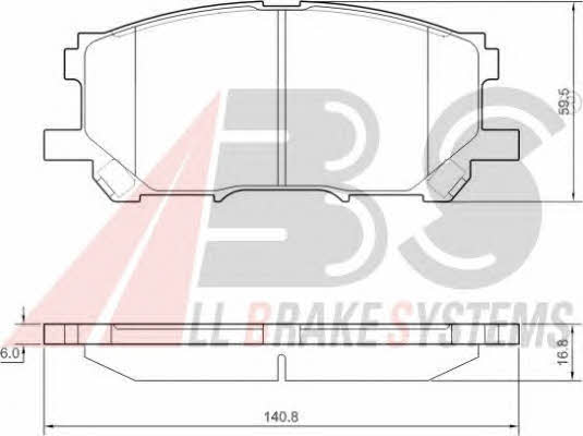 ABS 37458 OE Brake Pad Set, disc brake 37458OE