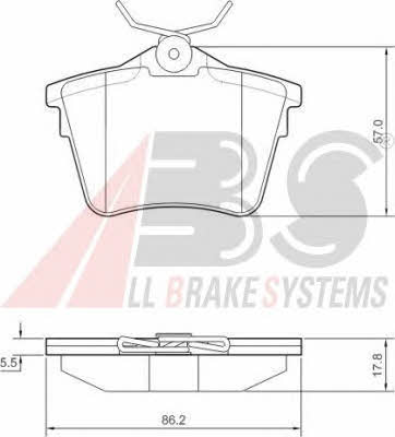 ABS 37466 OE Brake Pad Set, disc brake 37466OE