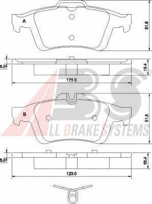 ABS 37477 OE Brake Pad Set, disc brake 37477OE