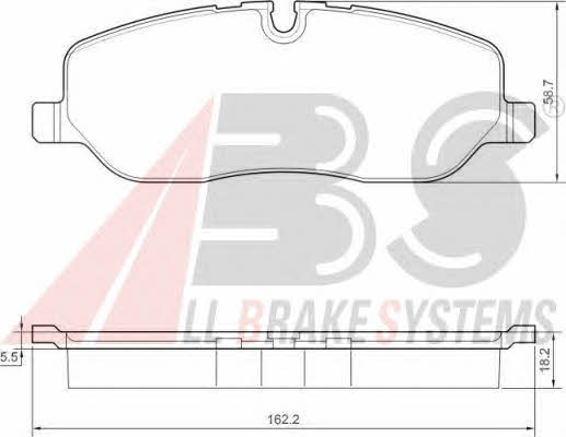 ABS 37501 OE Brake Pad Set, disc brake 37501OE