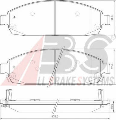 ABS 37517 OE Brake Pad Set, disc brake 37517OE