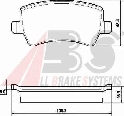 ABS 37562 OE Brake Pad Set, disc brake 37562OE