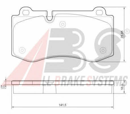 ABS 37565 OE Brake Pad Set, disc brake 37565OE