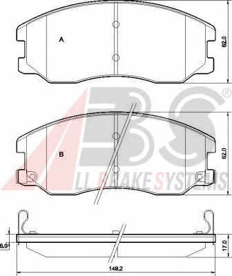 Brake pad set ABS 37582