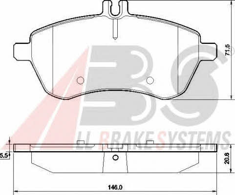 ABS 37584 OE Brake Pad Set, disc brake 37584OE