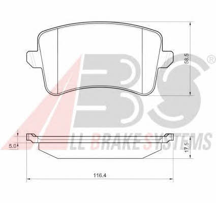 ABS 37588 OE Brake Pad Set, disc brake 37588OE