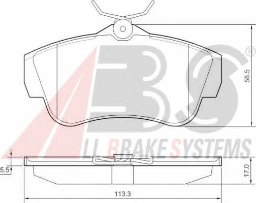 ABS 37590 OE Brake Pad Set, disc brake 37590OE