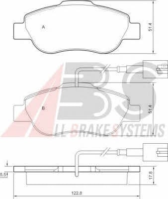 ABS 37594 Brake Pad Set, disc brake 37594
