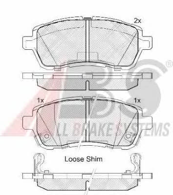 Brake pad set ABS 37606