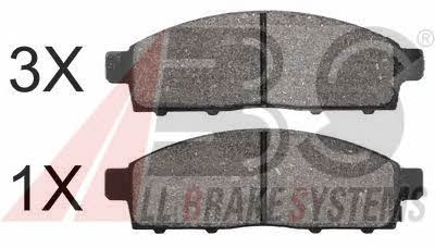 Brake pad set ABS 37624
